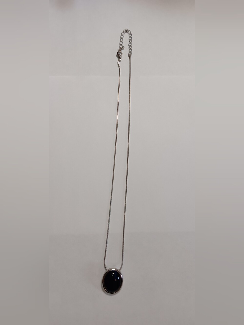 Silver-tone Chain Necklace/Pendant